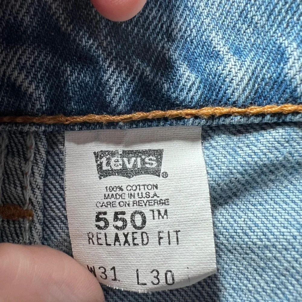 Vintage 90s Levis 550 Relaxed Fit Jeans Mens 31x30 Made in USA
